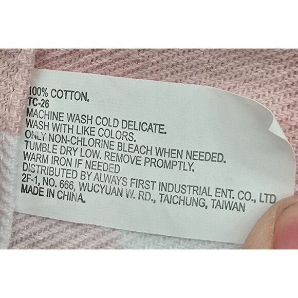 Set Of 4 Pink & White Checkered Cotton napkins - Picture 5 of 5